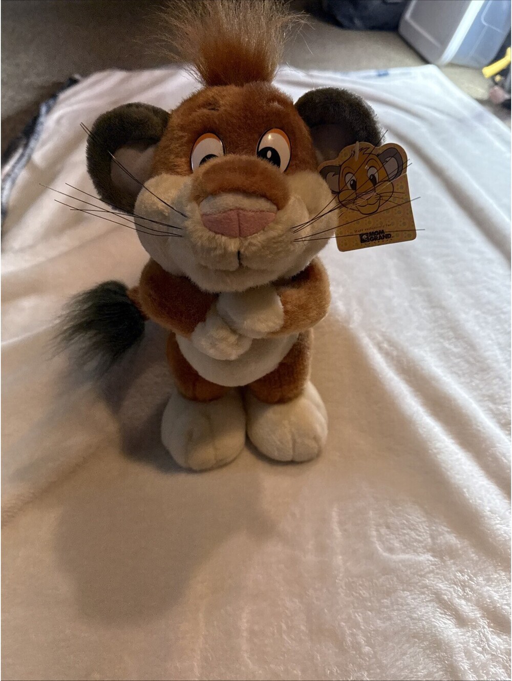 Vintage 1999 MGM Grand Lion Plush 12”Baby Lion Cub RARE Las Vegas Official HTF